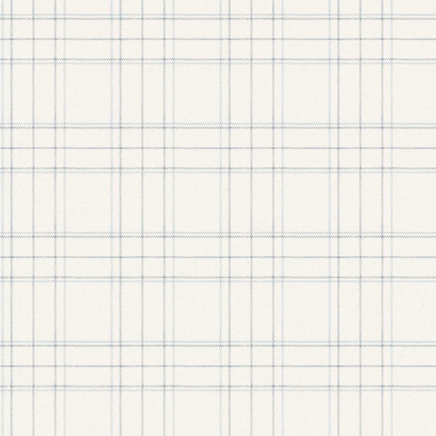 Chesapeake Plaid & Stripe Fox Hollow Wallpaper - White
