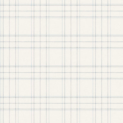 Chesapeake Plaid & Stripe Fox Hollow Wallpaper - White
