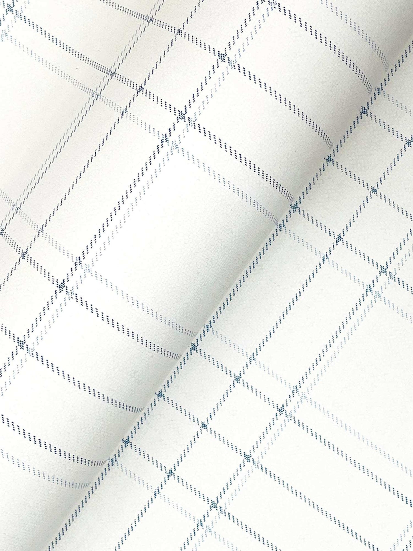 Chesapeake Plaid & Stripe Fox Hollow Wallpaper - White