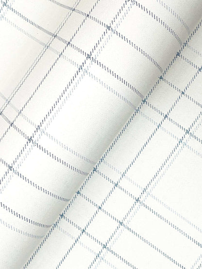 Chesapeake Plaid & Stripe Fox Hollow Wallpaper - White