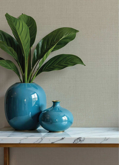 A-Street Prints Portofino Alba Weave Wallpaper Sample - Gray
