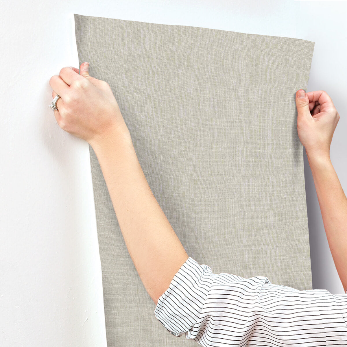 A-Street Prints Portofino Alba Weave Wallpaper Sample - Gray
