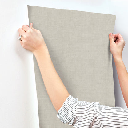 A-Street Prints Portofino Alba Weave Wallpaper Sample - Gray