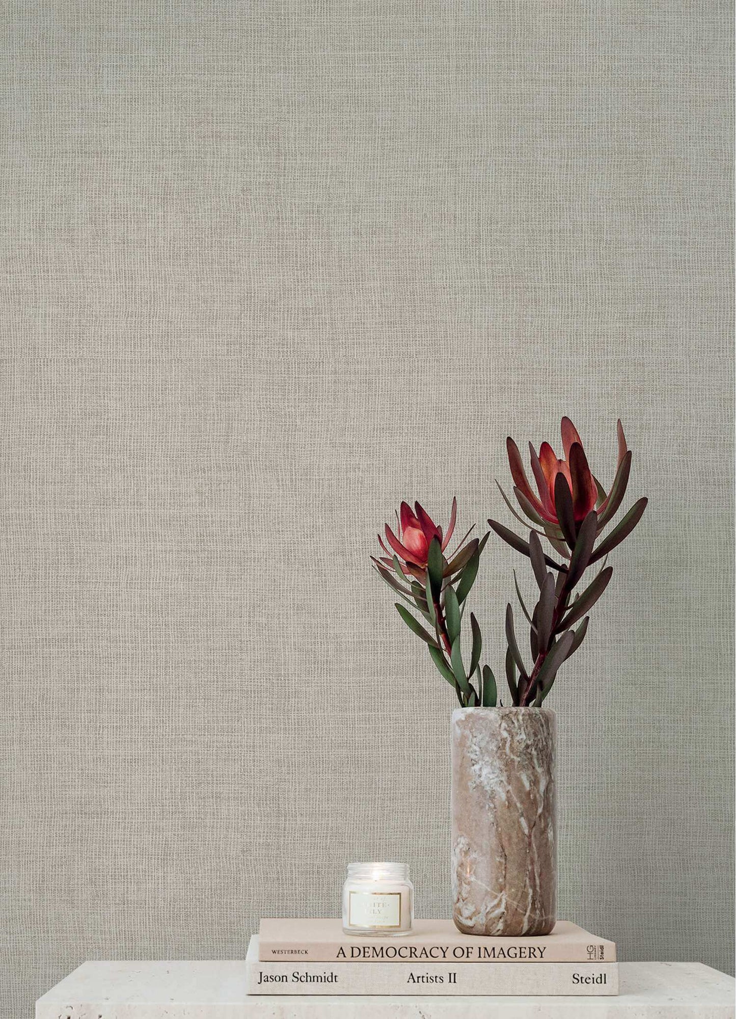 A-Street Prints Portofino Alba Weave Wallpaper Sample - Beige