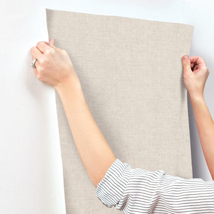 A-Street Prints Portofino Alba Weave Wallpaper Sample - Beige