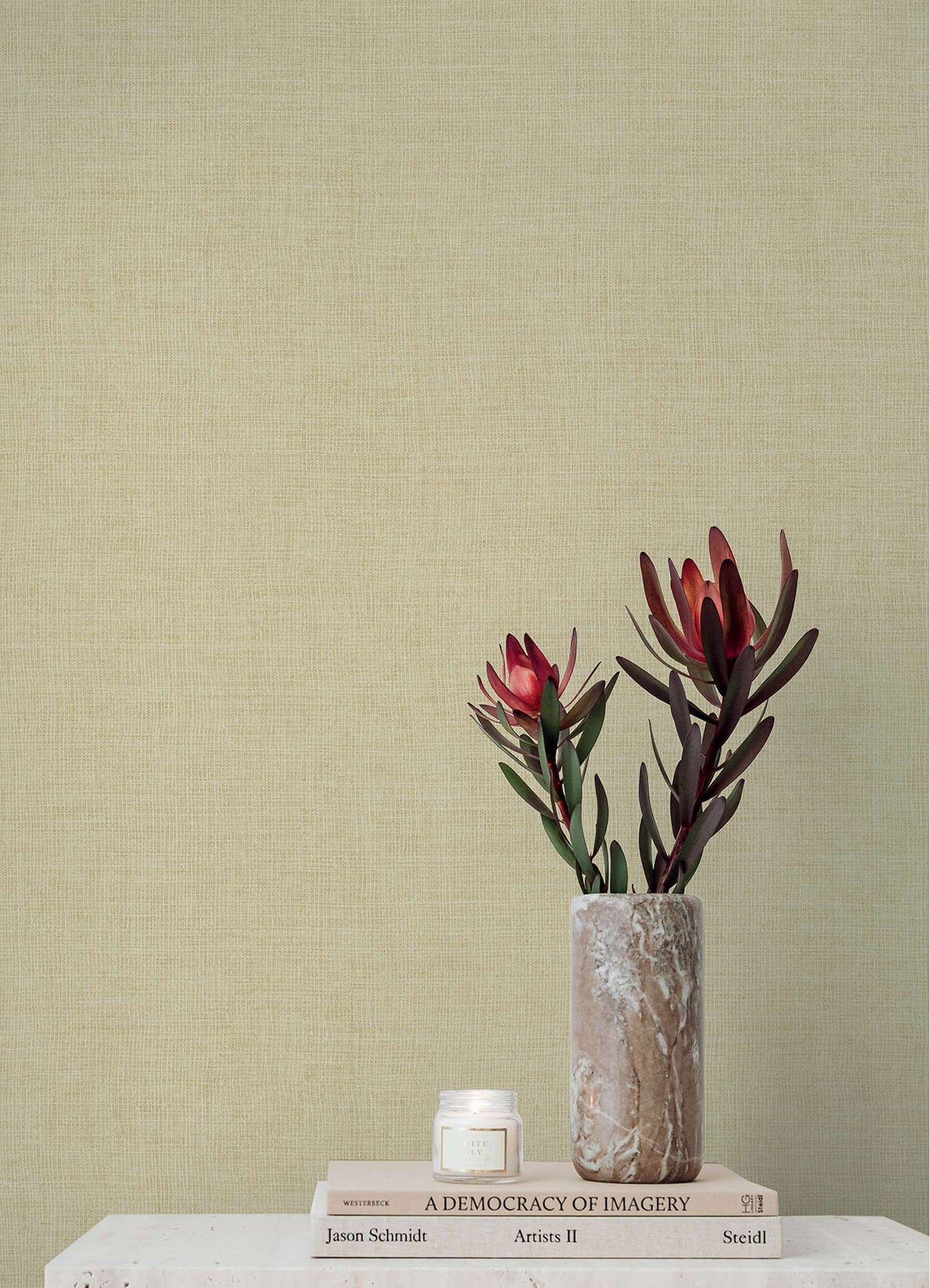 A-Street Prints Portofino Alba Weave Wallpaper Sample - Cream