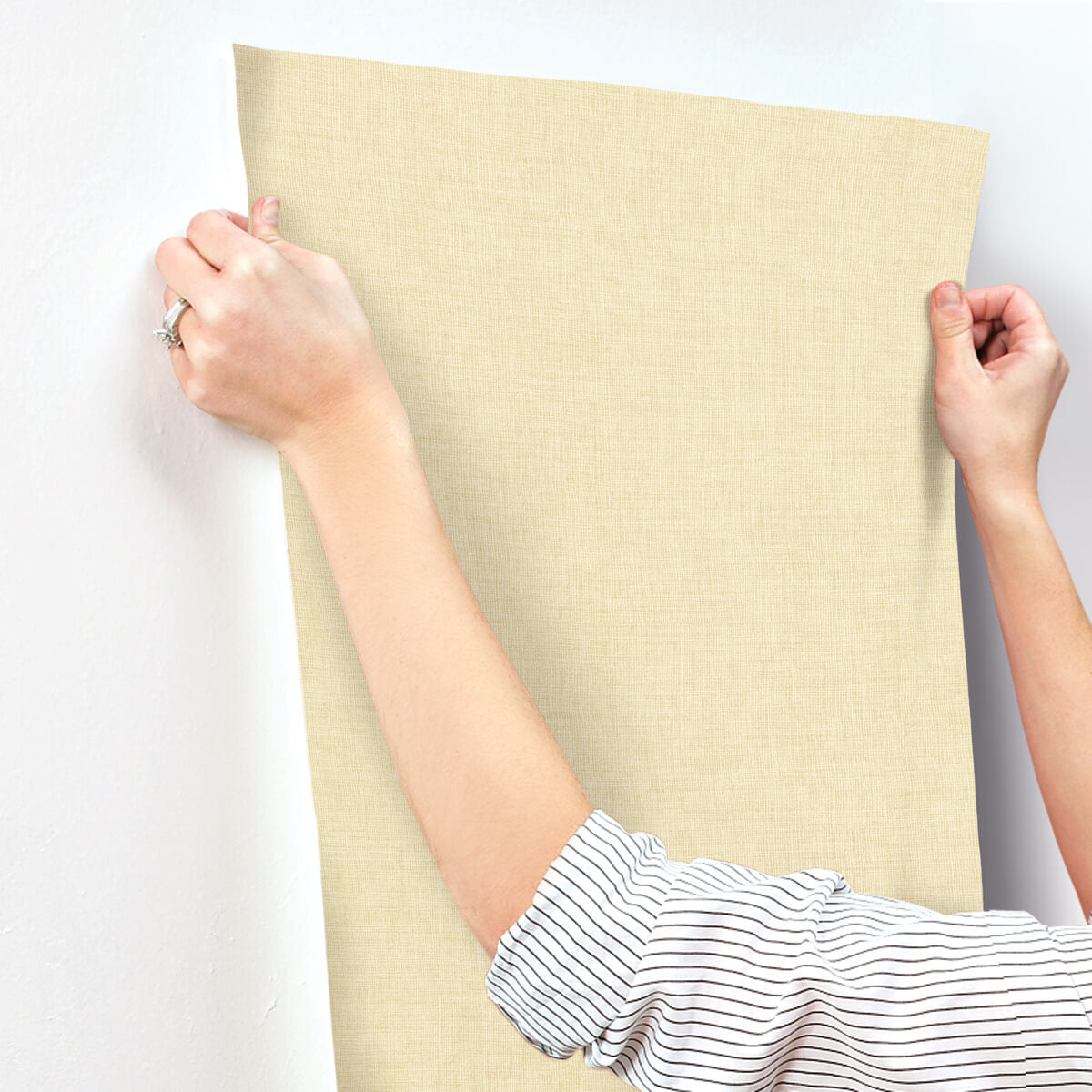 A-Street Prints Portofino Alba Weave Wallpaper Sample - Cream