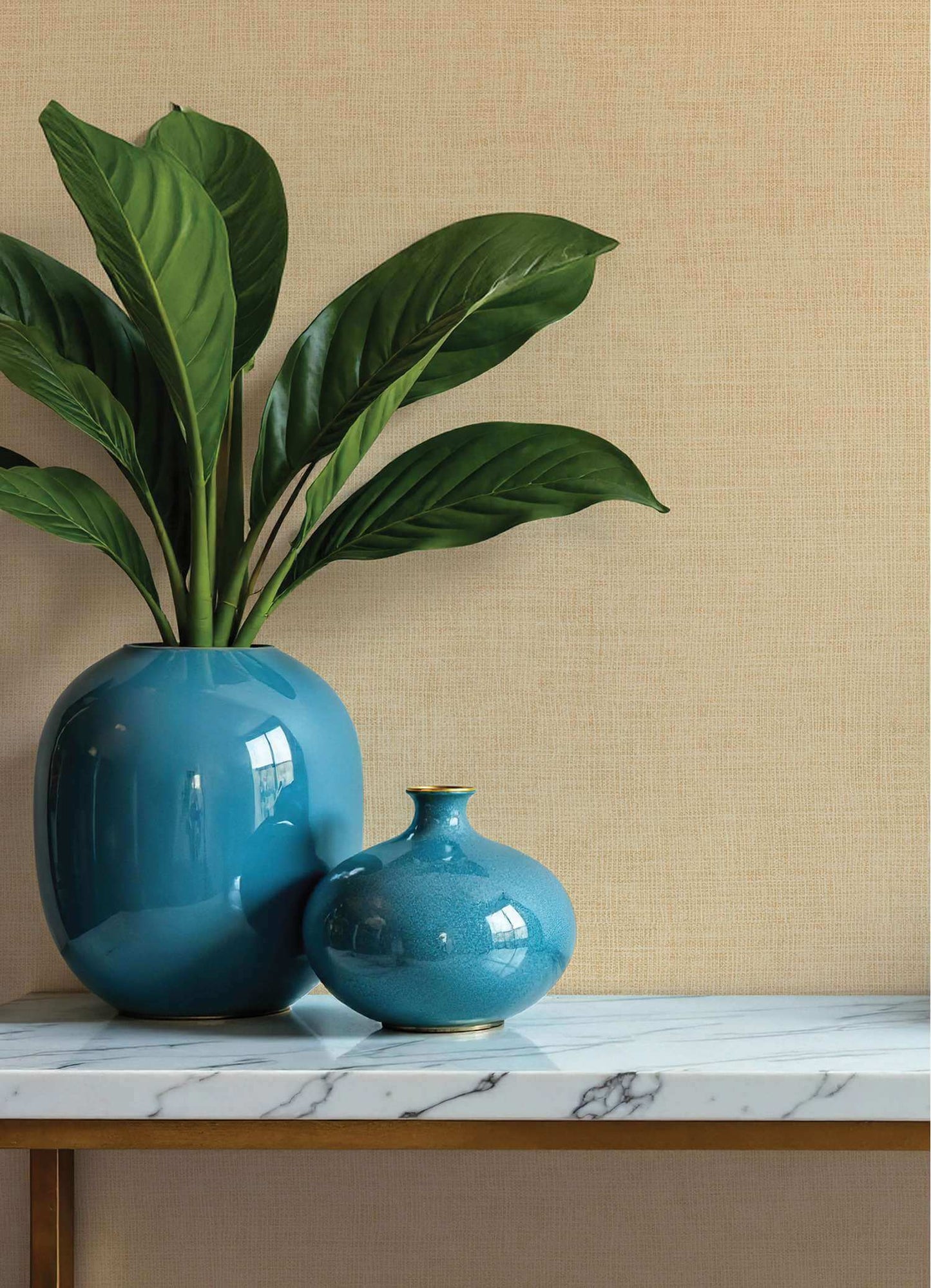 A-Street Prints Portofino Alba Weave Wallpaper Sample - Light Yellow
