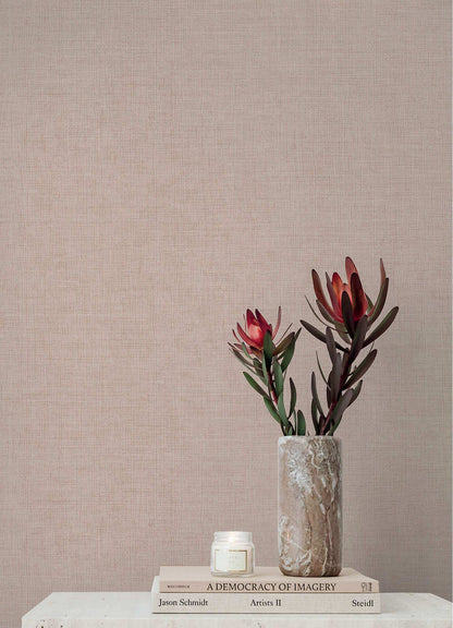 A-Street Prints Portofino Alba Weave Wallpaper Sample - Blush