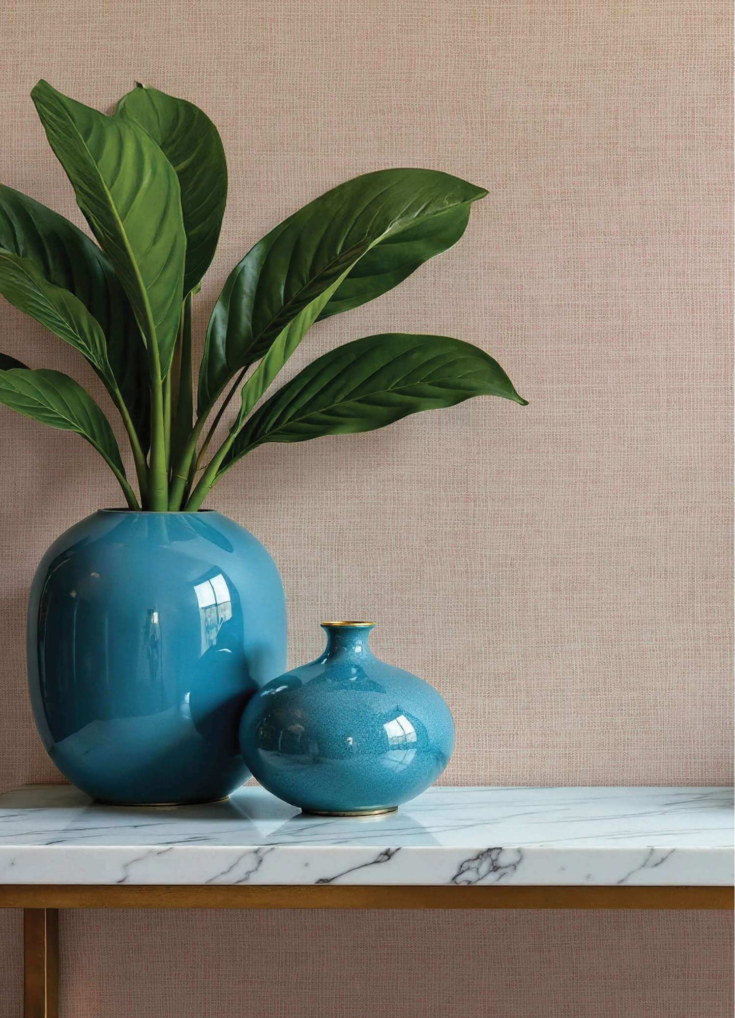 A-Street Prints Portofino Alba Weave Wallpaper Sample - Blush