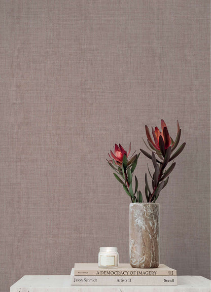 A-Street Prints Portofino Alba Weave Wallpaper Sample - Rose