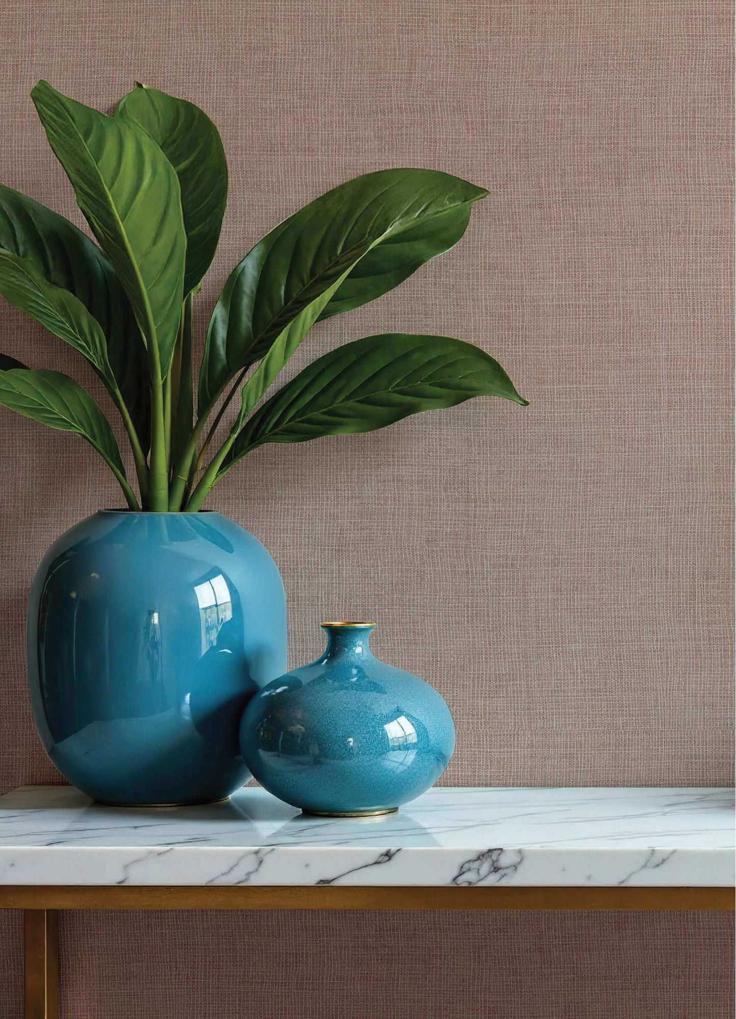 A-Street Prints Portofino Alba Weave Wallpaper Sample - Rose