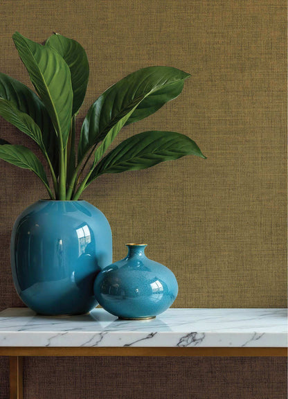 A-Street Prints Portofino Alba Weave Wallpaper Sample - Bronze