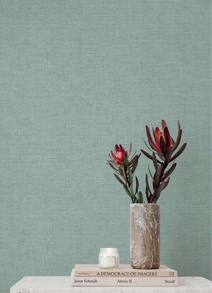 A-Street Prints Portofino Alba Weave Wallpaper Sample - Light Blue