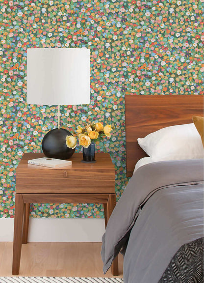 A-Street Prints Portofino Prato Floral Wallpaper Sample - Green