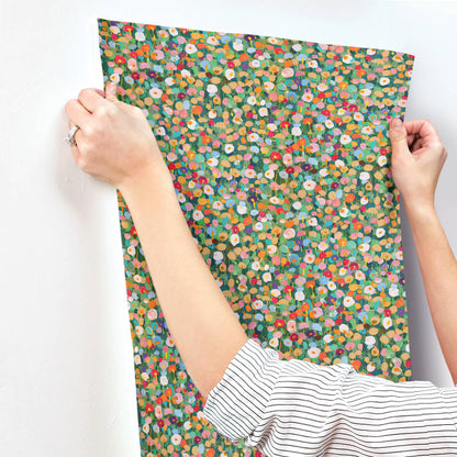 A-Street Prints Portofino Prato Floral Wallpaper Sample - Green