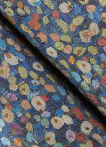 A-Street Prints Portofino Prato Floral Wallpaper Sample - Blue