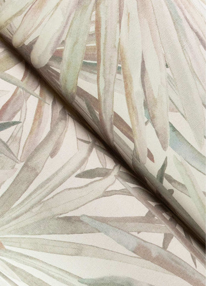 A-Street Prints Portofino Corifa Palm Leaf Wallpaper Sample - Cream