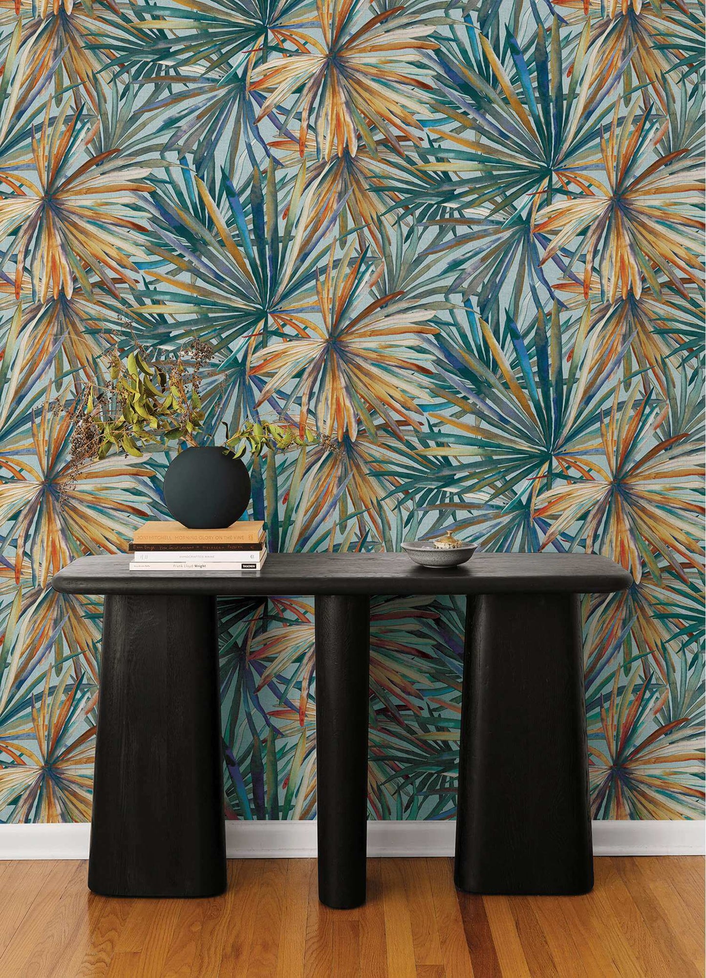 A-Street Prints Portofino Corifa Palm Leaf Wallpaper - Sea Green