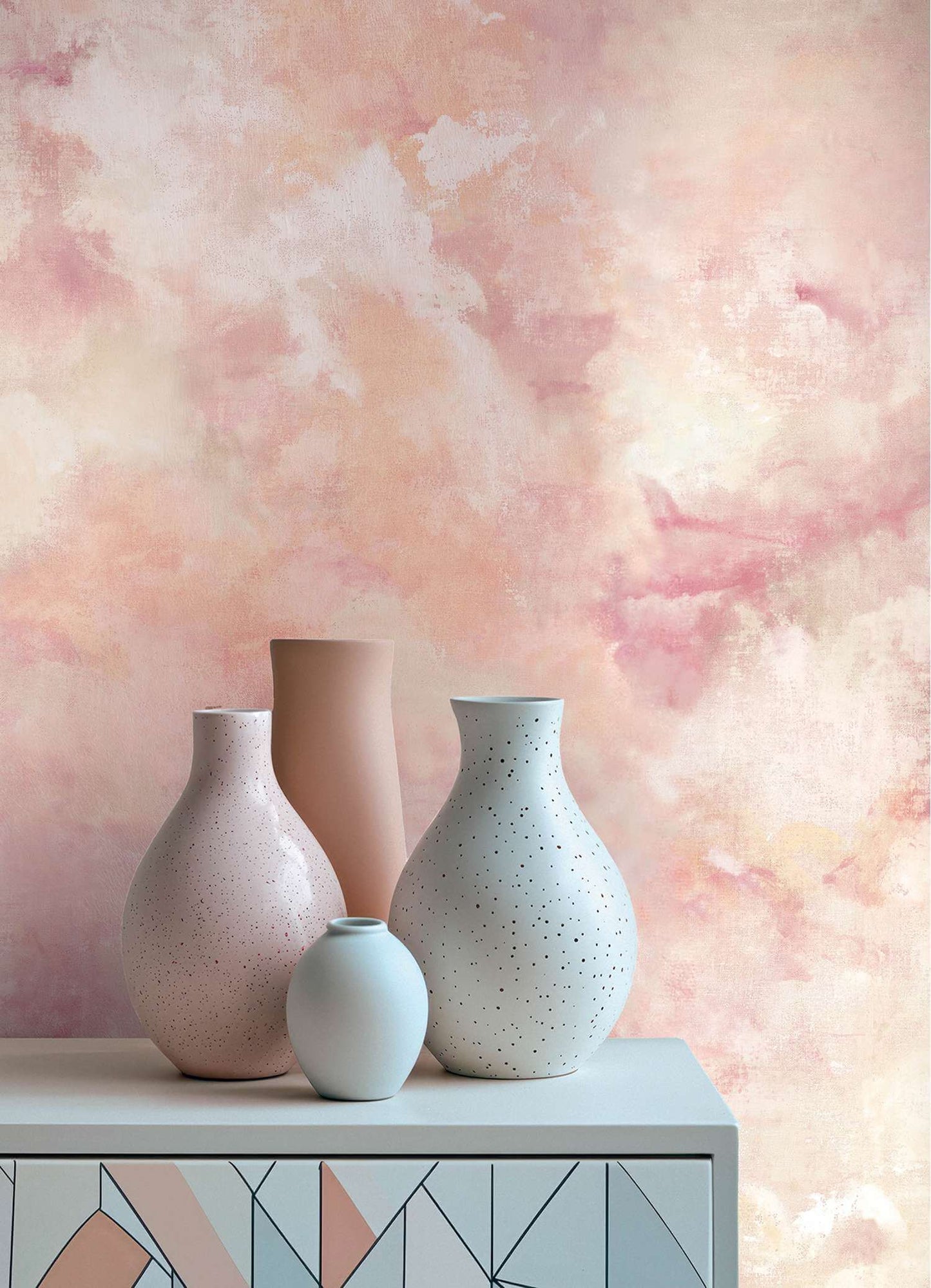 A-Street Prints Portofino Aria Abstract Wallpaper - Pink