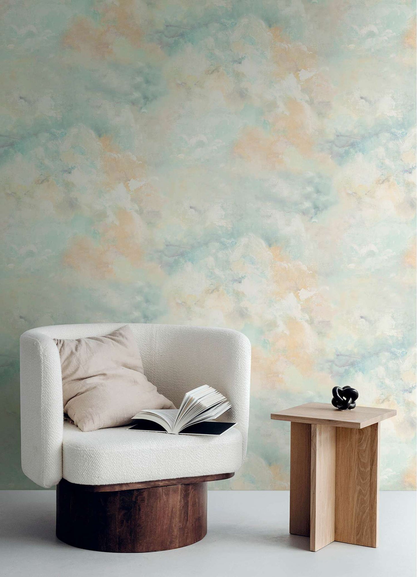 A-Street Prints Portofino Aria Abstract Wallpaper - Aquamarine