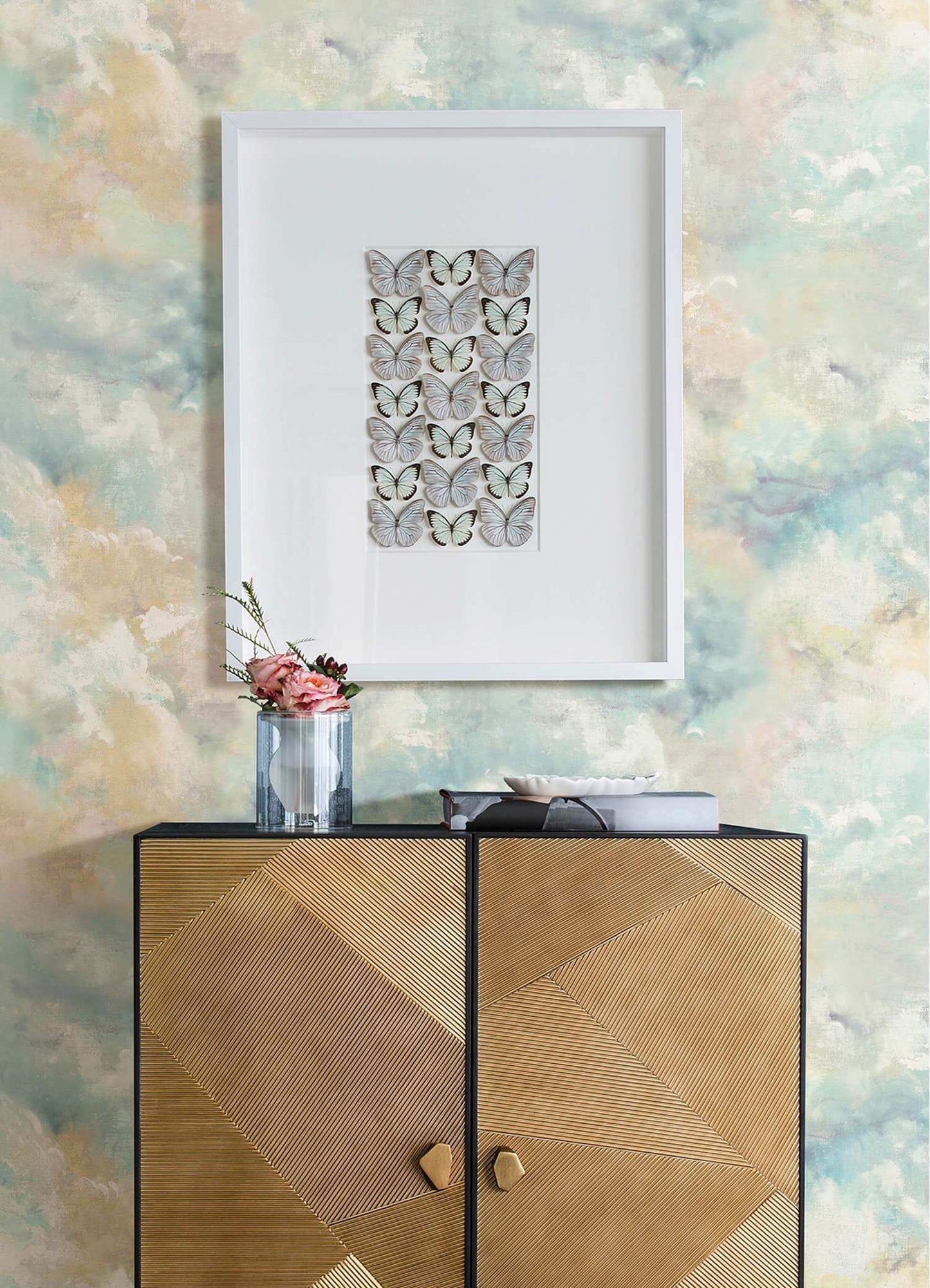 A-Street Prints Portofino Aria Abstract Wallpaper - Aquamarine
