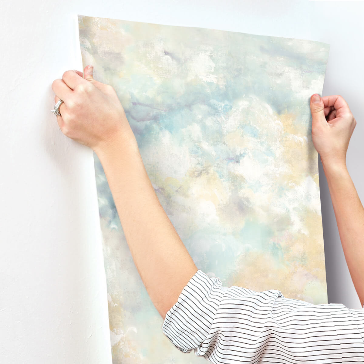 A-Street Prints Portofino Aria Abstract Wallpaper - Aquamarine
