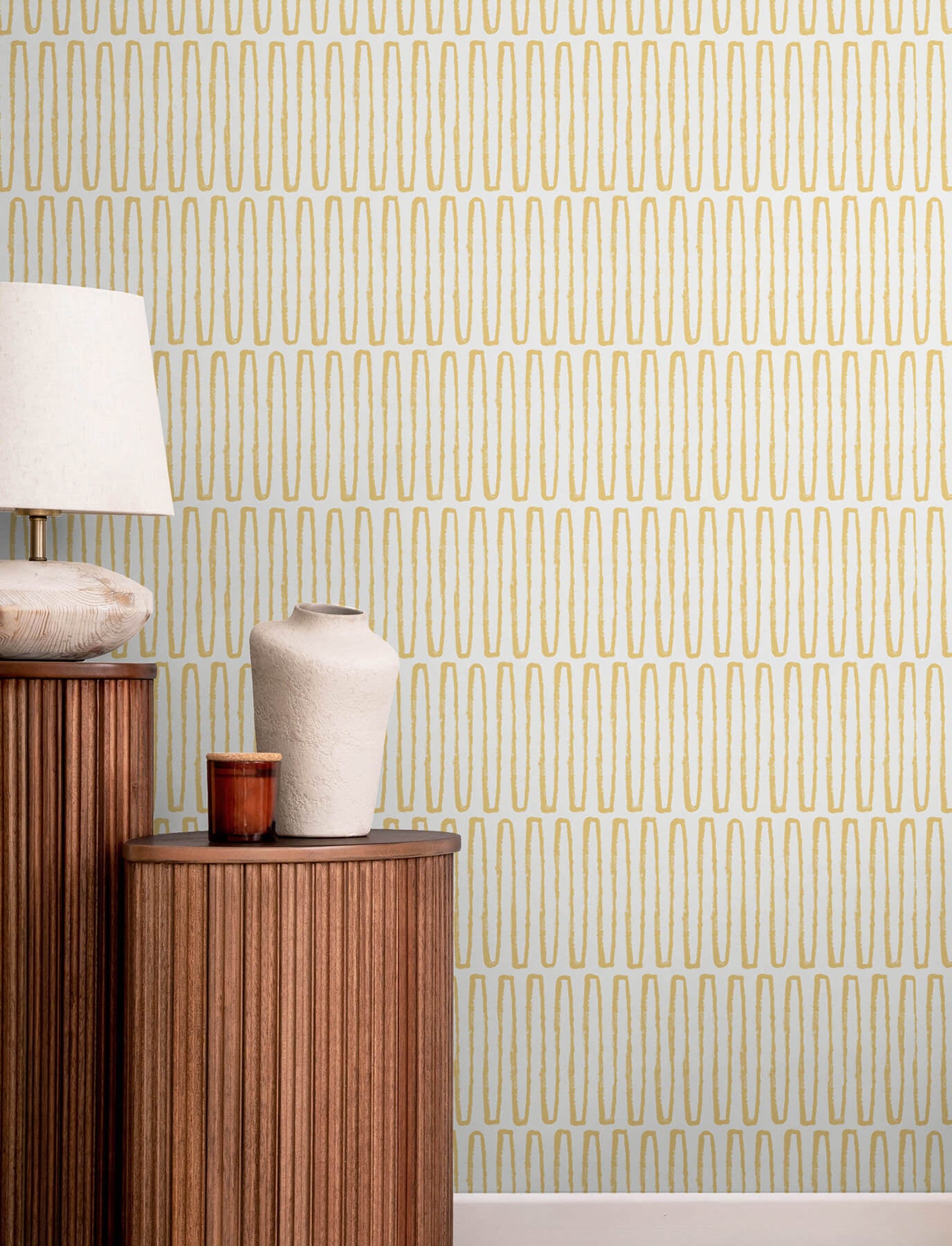 A-Street Prints Kaleidoscope Lars Wallpaper Sample - Mustard