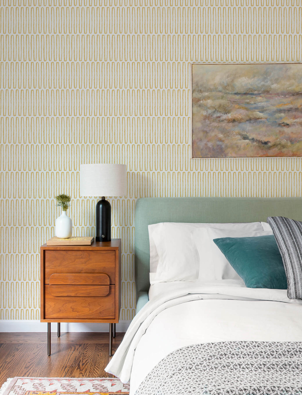 A-Street Prints Kaleidoscope Lars Wallpaper Sample - Mustard