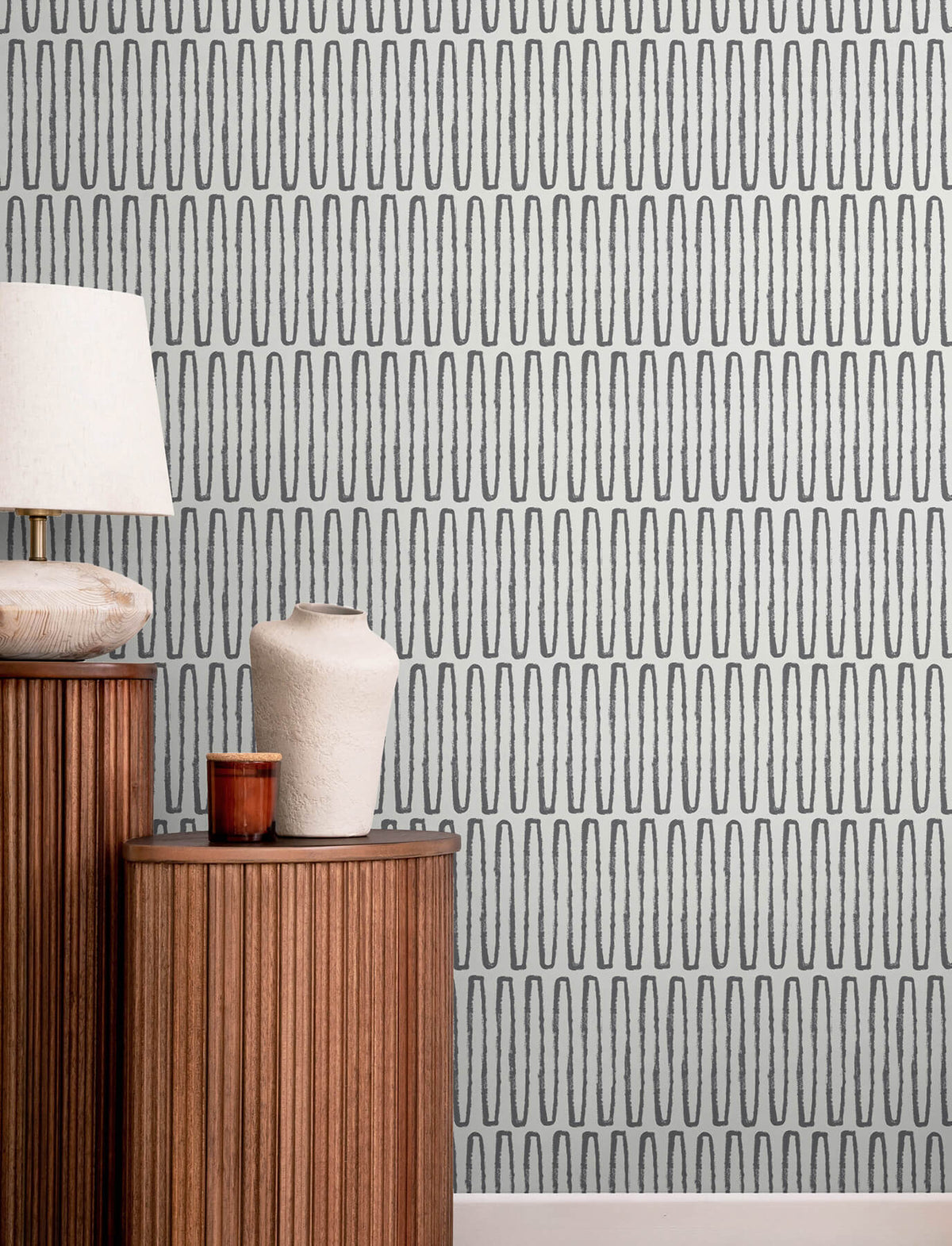 A-Street Prints Kaleidoscope Lars Wallpaper Sample - Charcoal