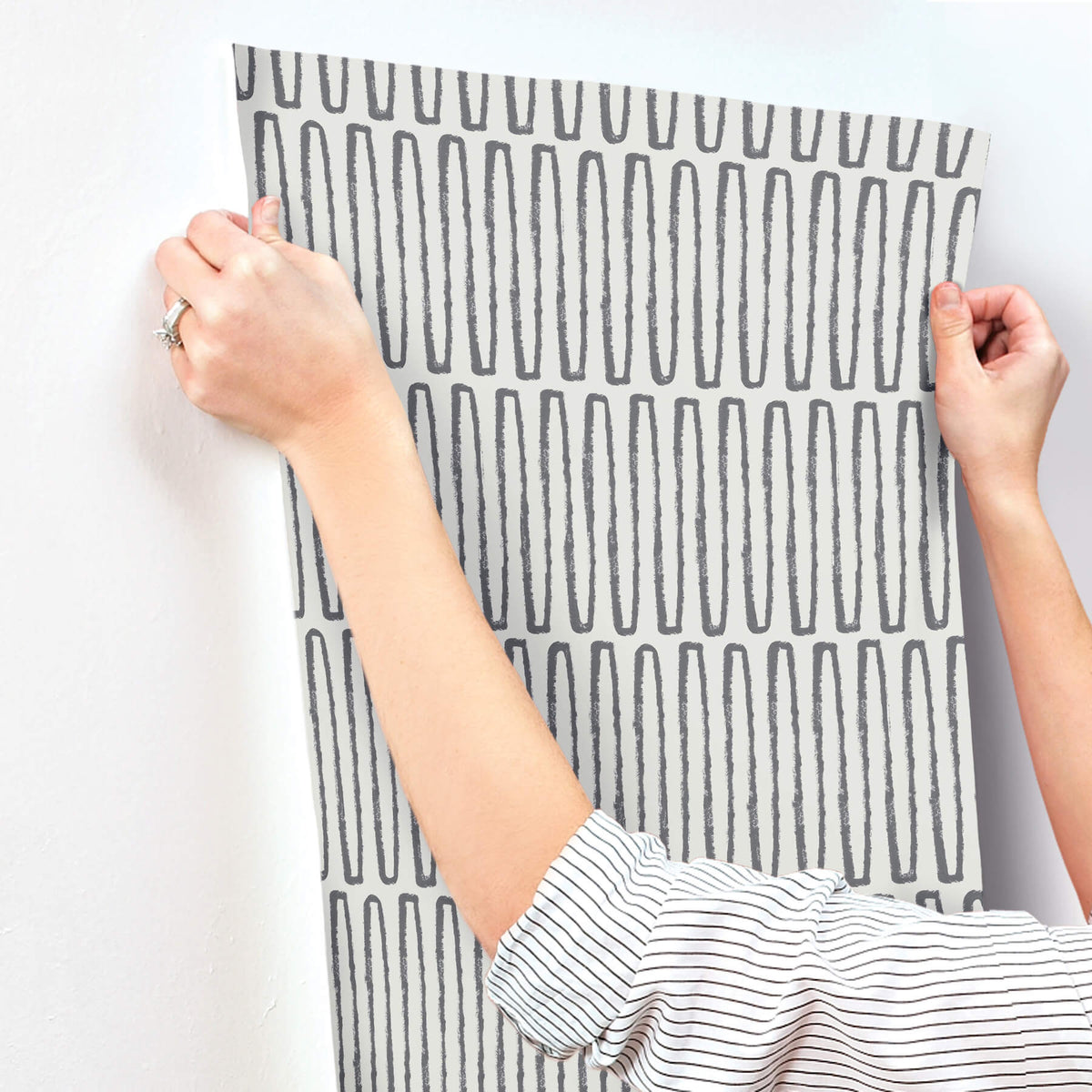 A-Street Prints Kaleidoscope Lars Wallpaper Sample - Charcoal