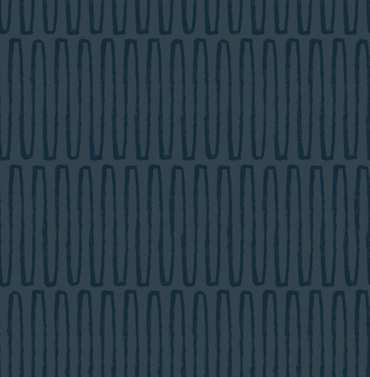 A-Street Prints Kaleidoscope Lars Wallpaper - Navy
