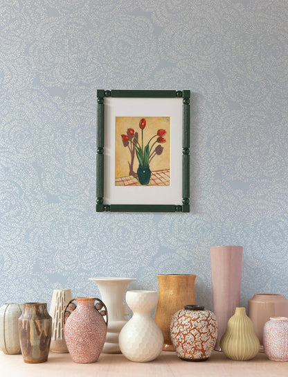 A-Street Prints Kaleidoscope Ambroise Floral Wallpaper Sample - Light Blue