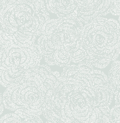 A-Street Prints Kaleidoscope Ambroise Floral Wallpaper Sample - Seafoam