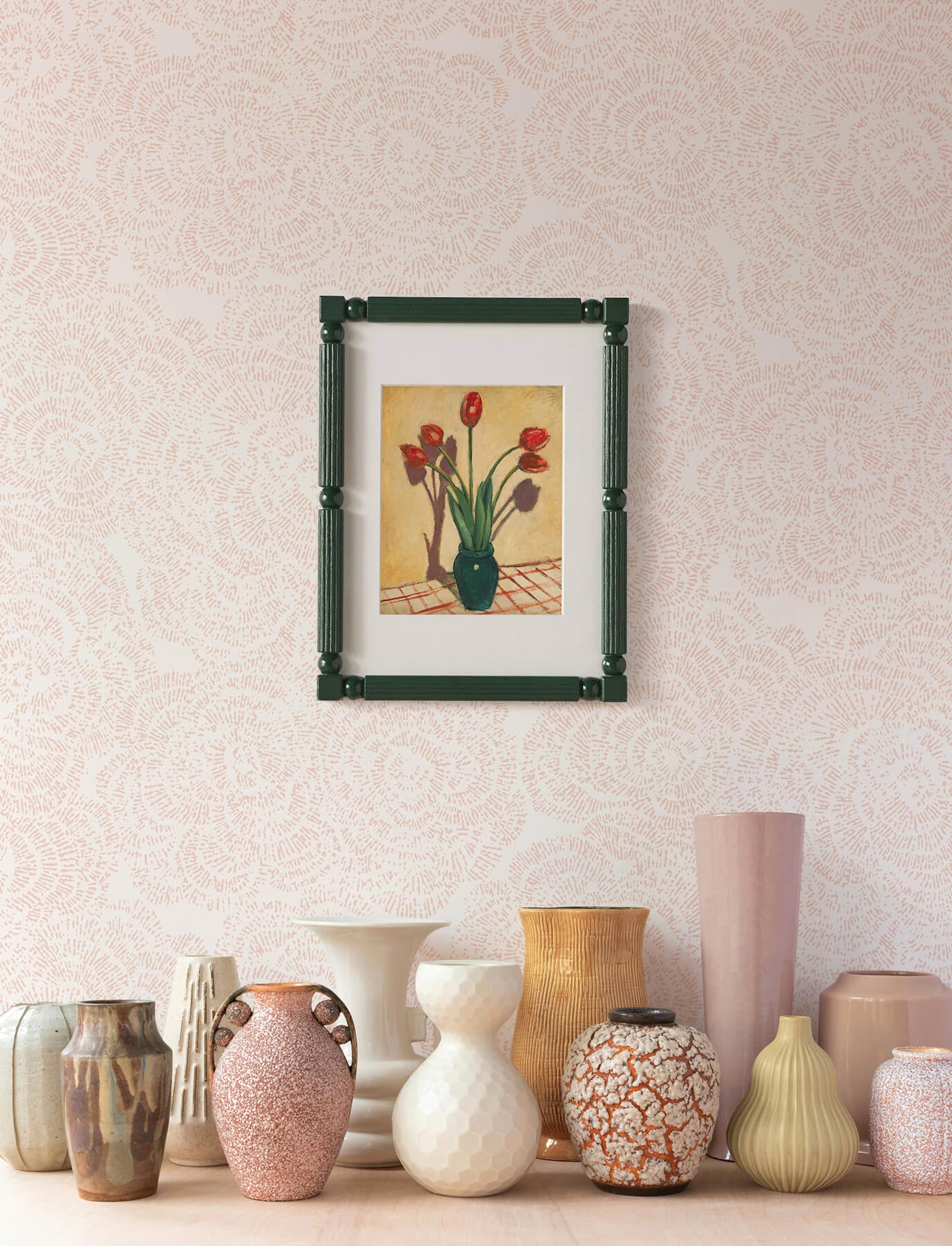 A-Street Prints Kaleidoscope Ambroise Floral Wallpaper Sample - Light Pink