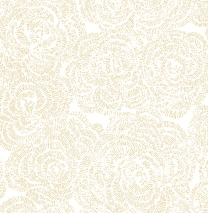 A-Street Prints Kaleidoscope Ambroise Floral Wallpaper Sample - Butter