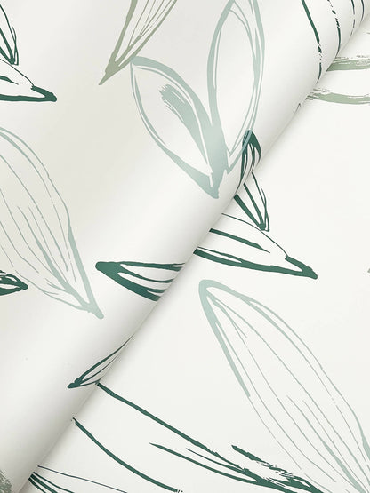 A-Street Prints Kaleidoscope Kenia Leaf Wallpaper - Green