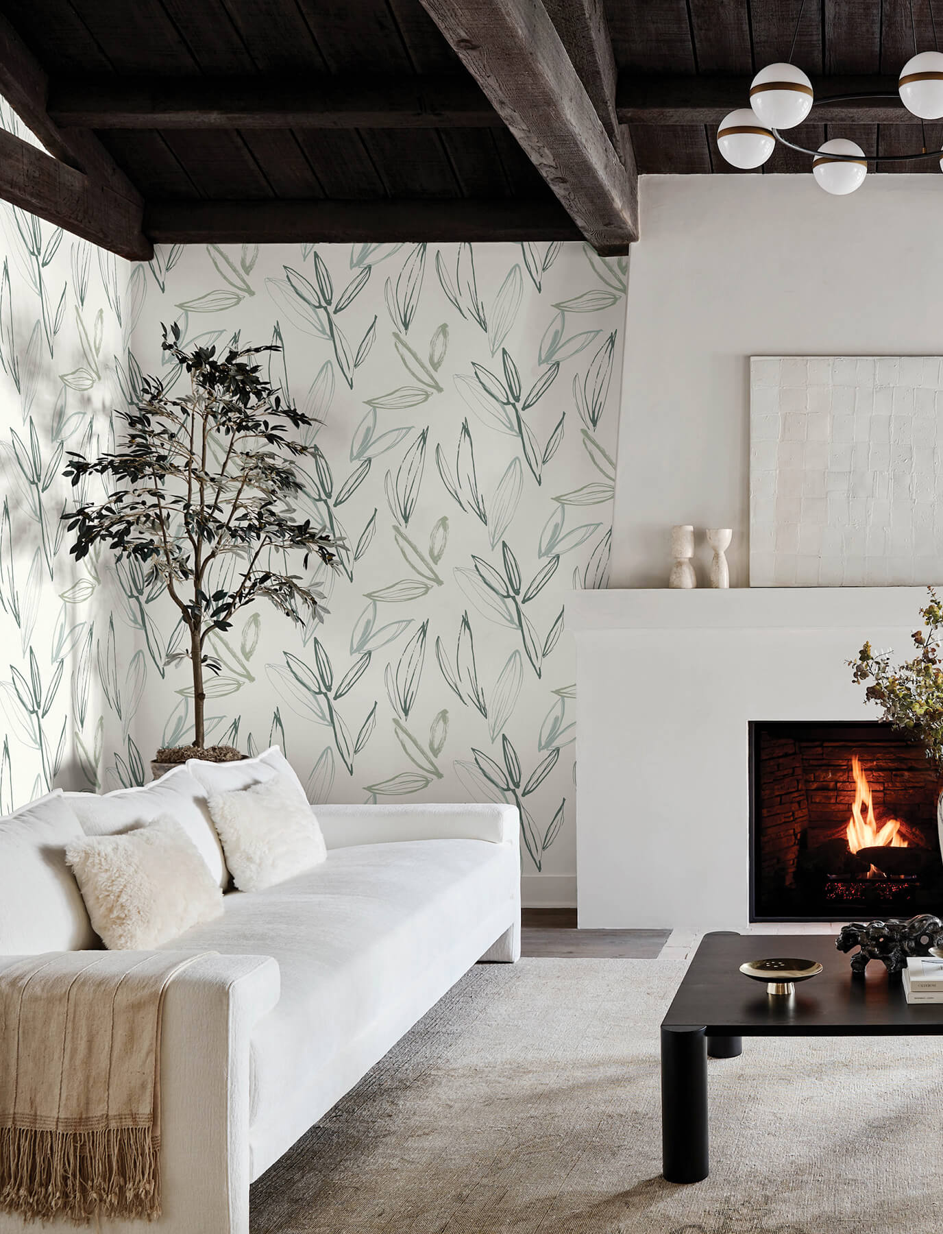 A-Street Prints Kaleidoscope Kenia Leaf Wallpaper - Green