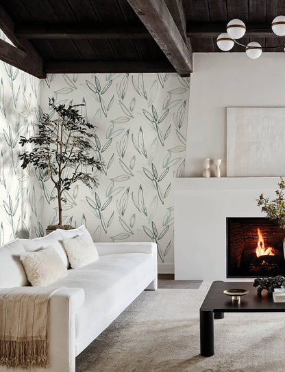 A-Street Prints Kaleidoscope Kenia Leaf Wallpaper - Green