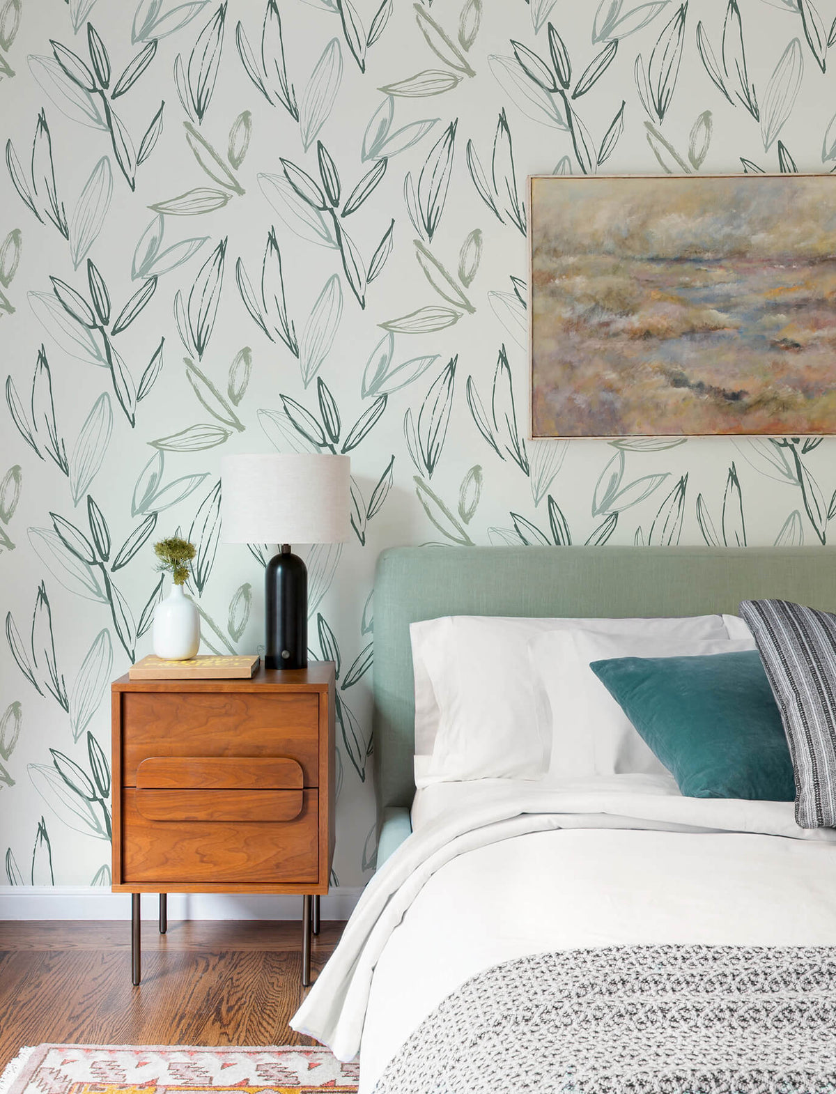 A-Street Prints Kaleidoscope Kenia Leaf Wallpaper - Green