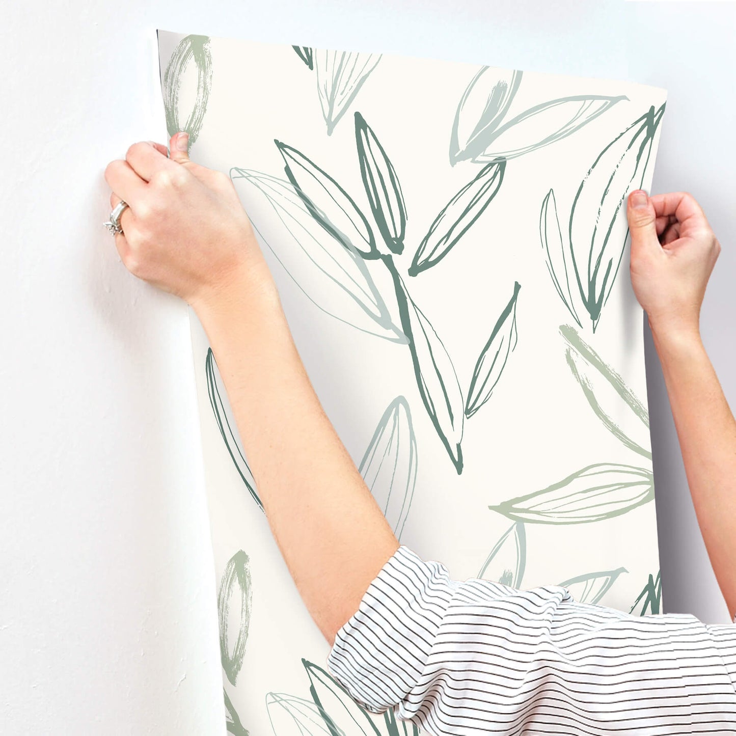 A-Street Prints Kaleidoscope Kenia Leaf Wallpaper - Green