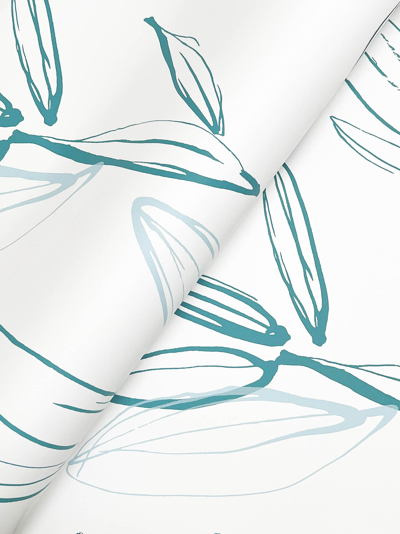 A-Street Prints Kaleidoscope Kenia Leaf Wallpaper Sample - Blue