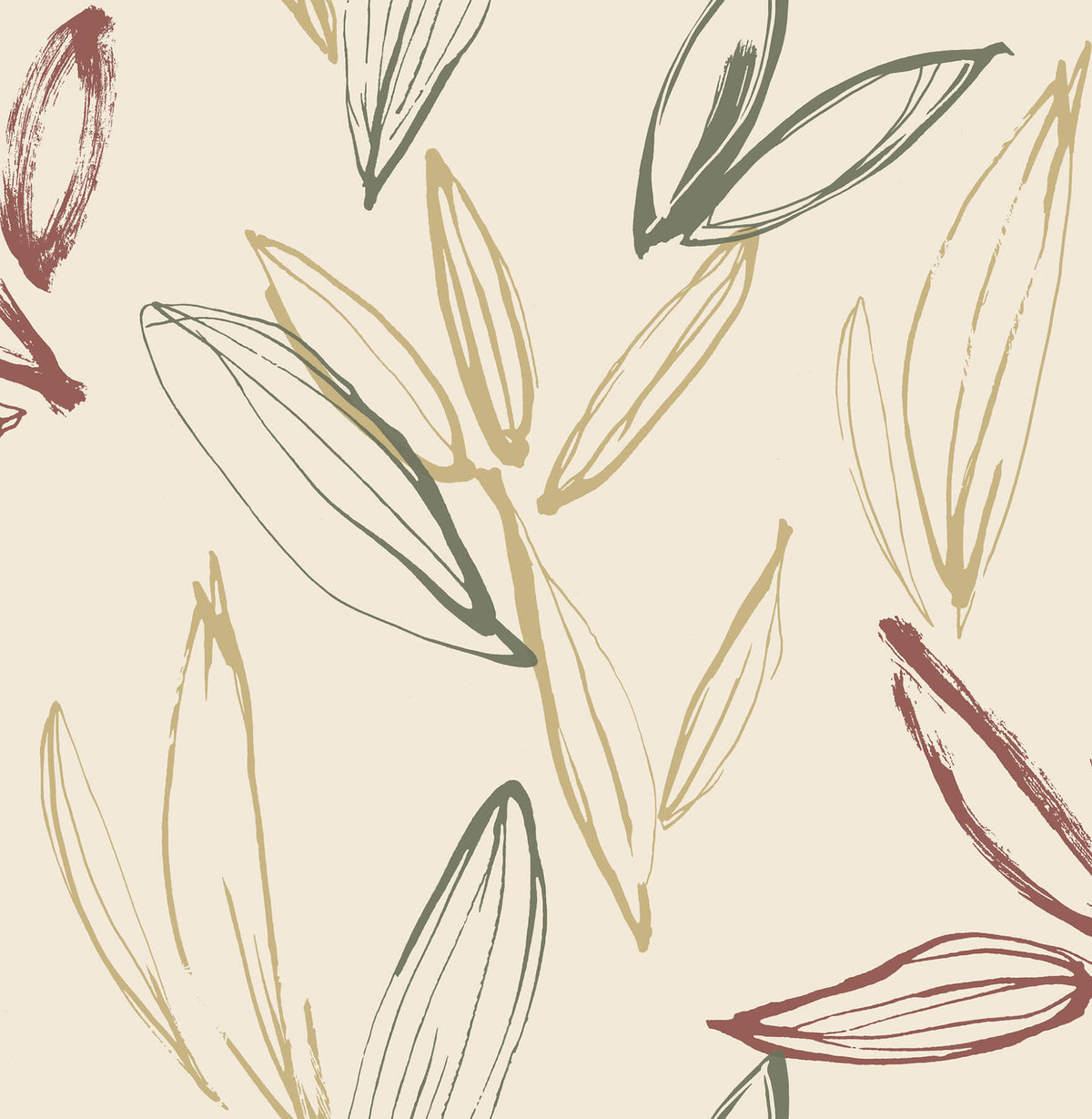 A-Street Prints Kaleidoscope Kenia Leaf Wallpaper Sample - Multicolor
