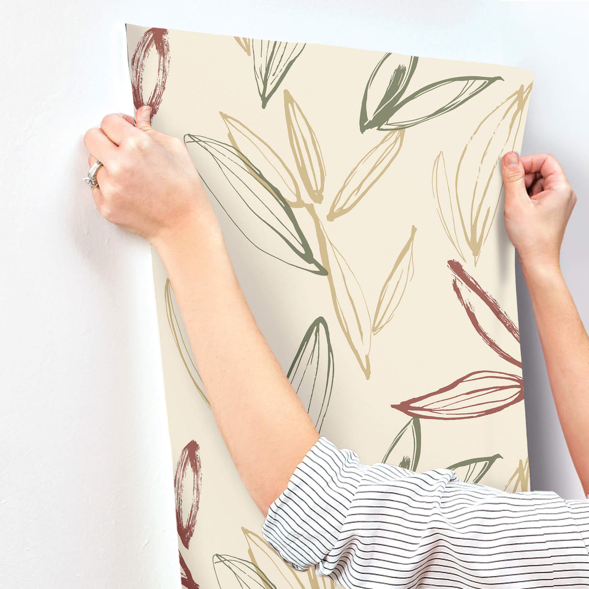 A-Street Prints Kaleidoscope Kenia Leaf Wallpaper Sample - Multicolor