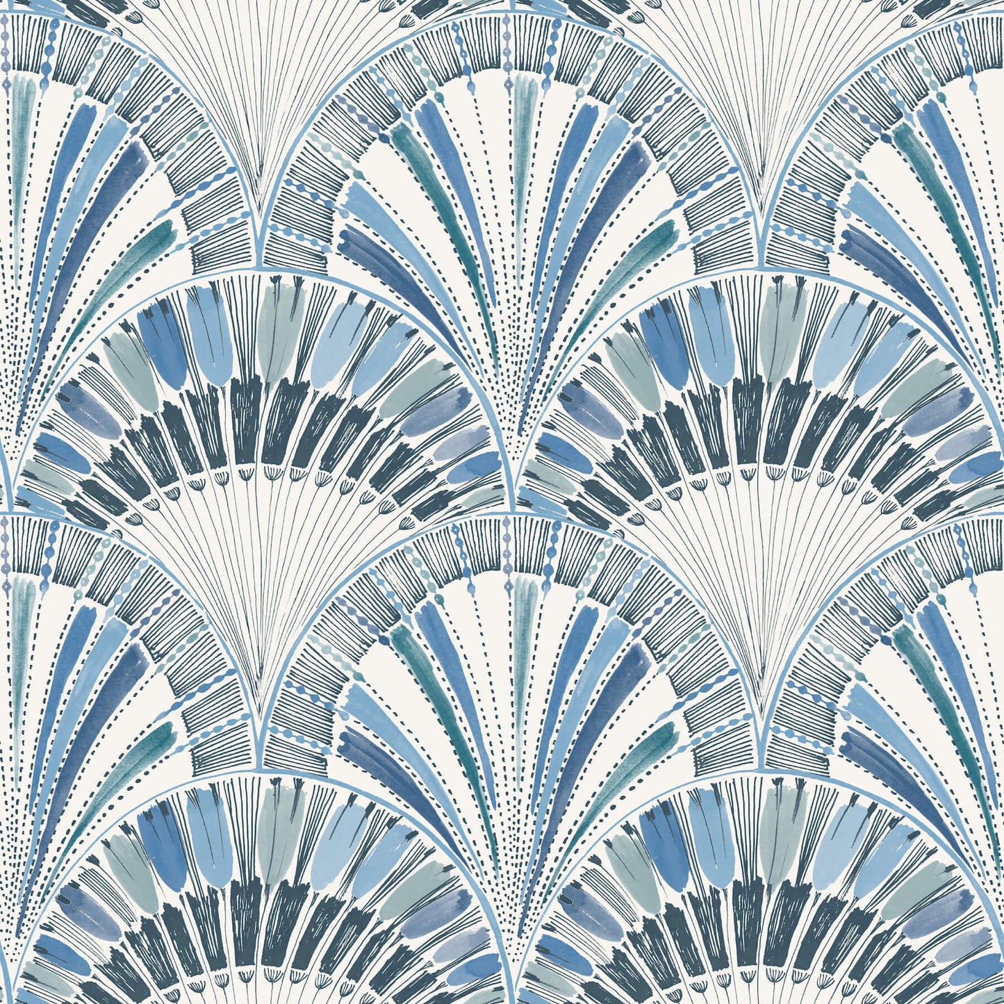 A-Street Prints Kaleidoscope Myla Wallpaper Sample - Blue