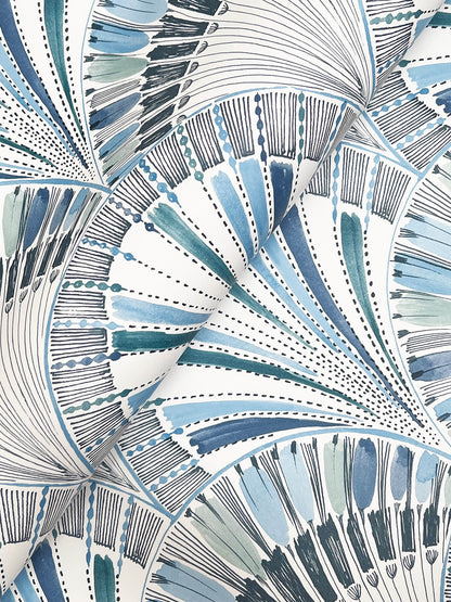 A-Street Prints Kaleidoscope Myla Wallpaper Sample - Blue