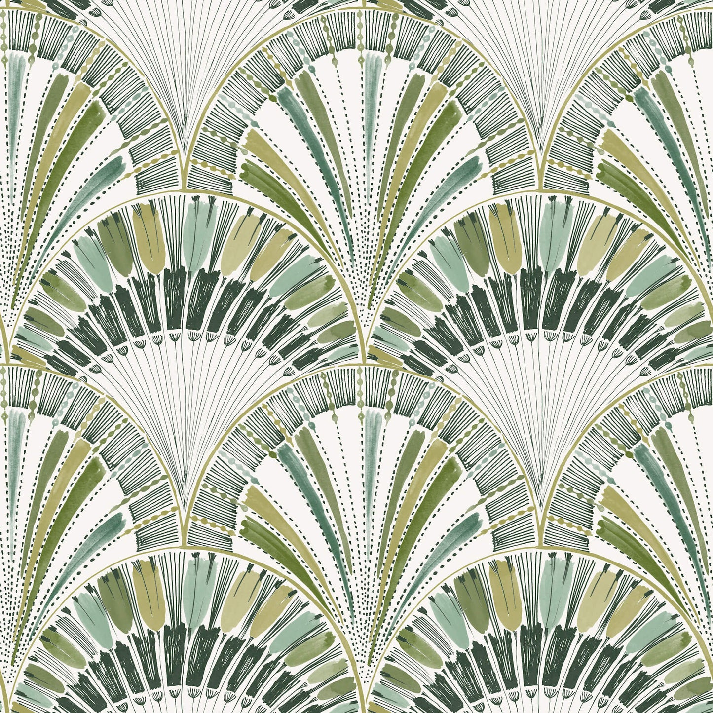A-Street Prints Kaleidoscope Myla Wallpaper Sample - Green