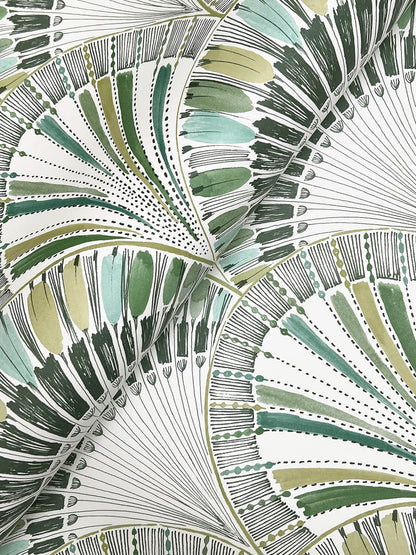 A-Street Prints Kaleidoscope Myla Wallpaper Sample - Green