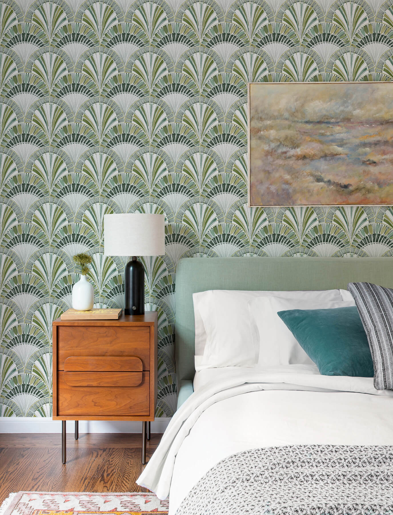 A-Street Prints Kaleidoscope Myla Wallpaper Sample - Green