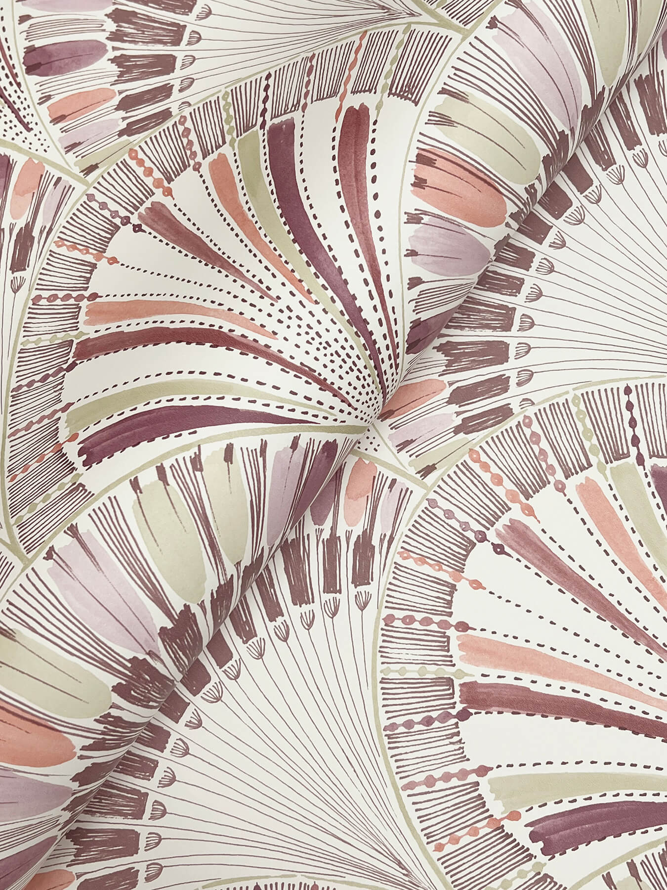 A-Street Prints Kaleidoscope Myla Wallpaper Sample - Raspberry